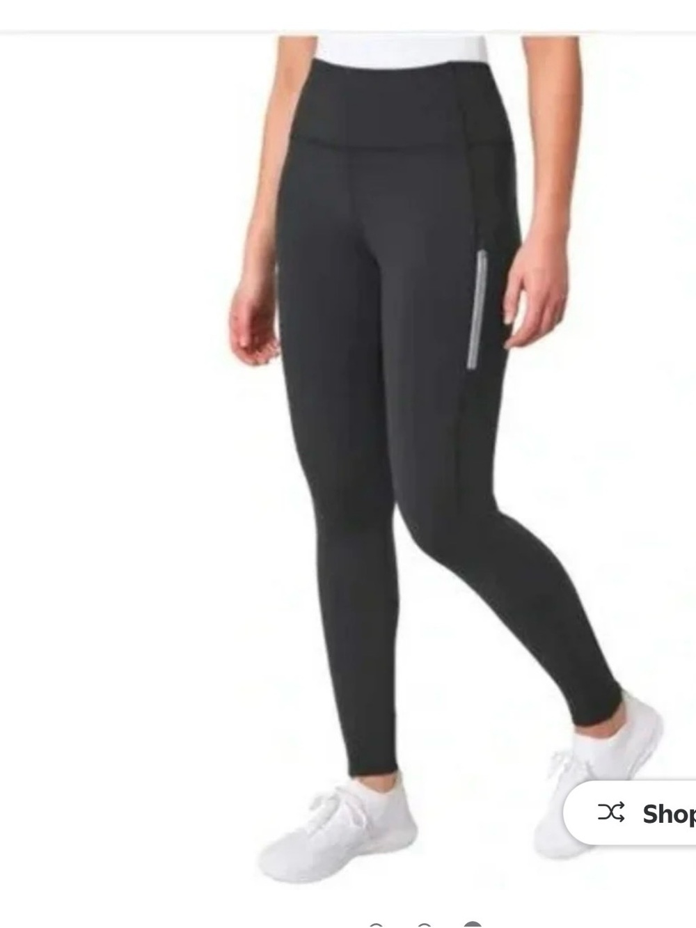 Mondetta High Waist Active Leggings with Zip Details Large Athletic Activewear